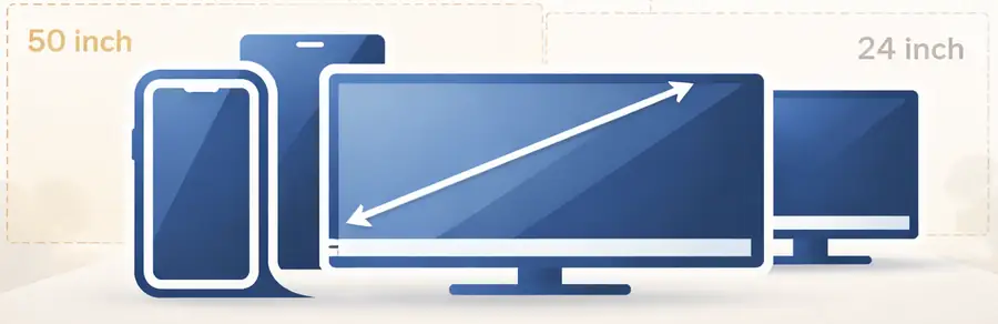 Screen size comparison banner